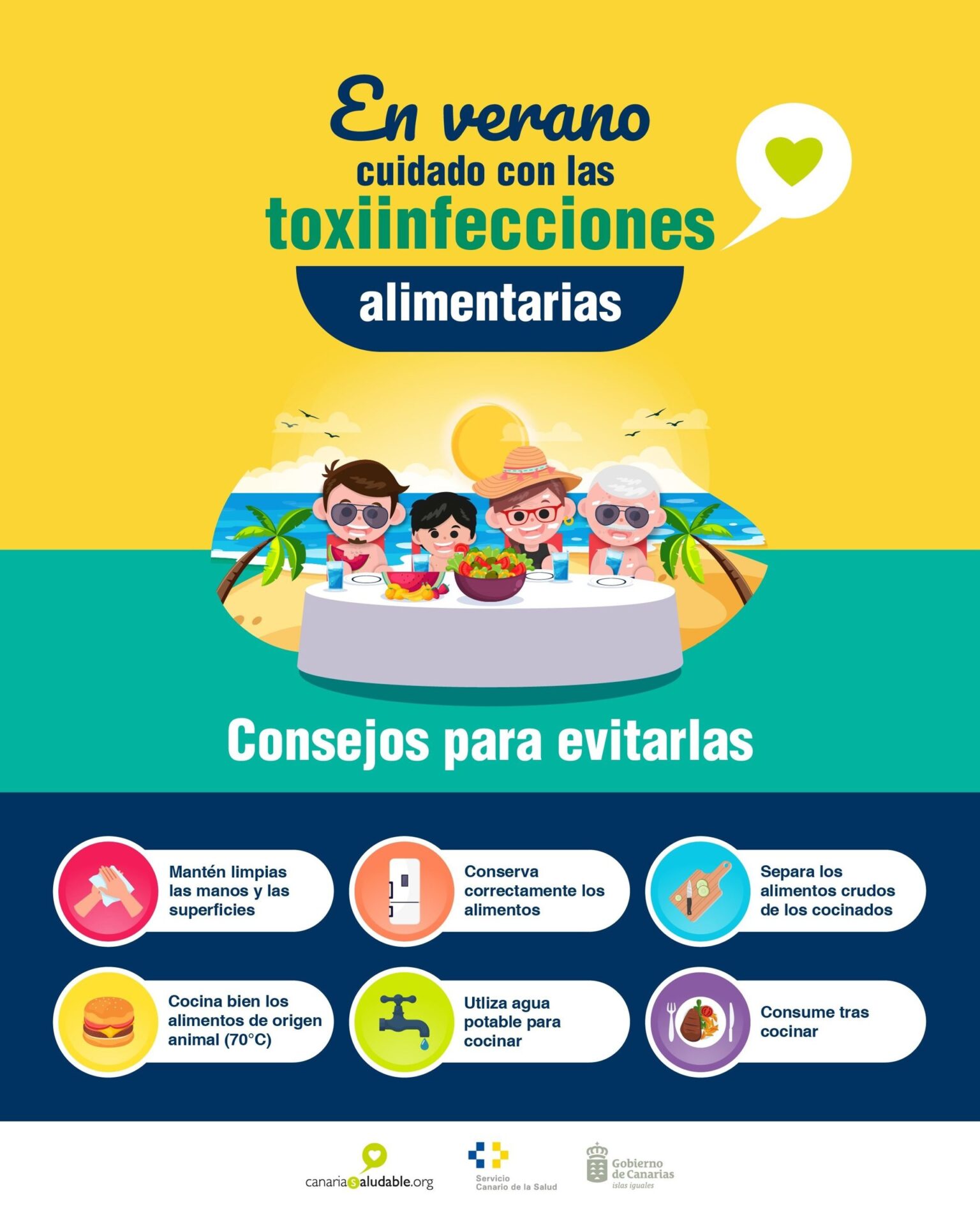 Higiene y cocinar con calor suficiente, son algunos de los consejos del SCS para evitar toxiinfecciones alimentarias