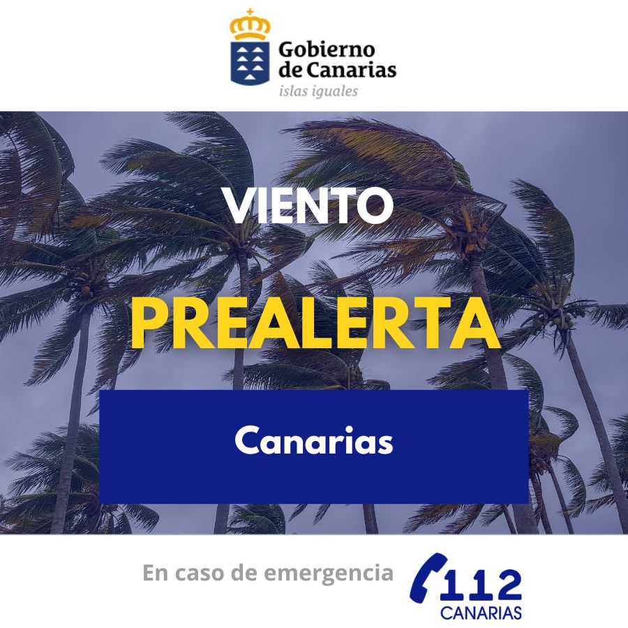 Alerta por viento en La Gomera y prealerta en el resto de Canarias