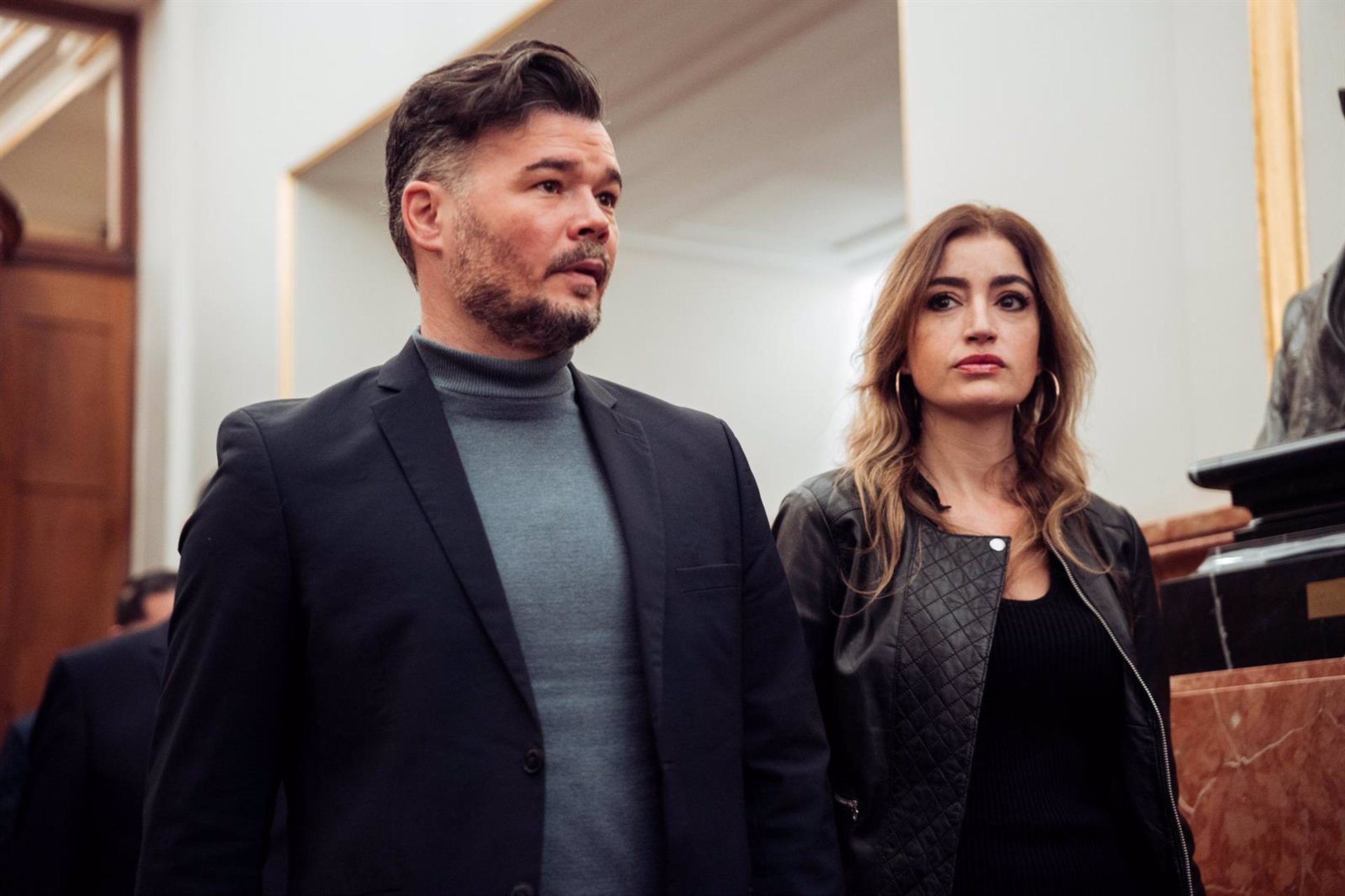 Rufián anima a PSOE y Sumar a resolver sus discrepancias en la «intimidad» y no en la rueda del Consejo de Ministros