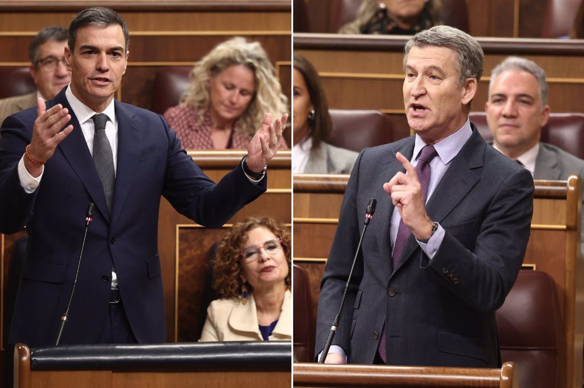 Feijóo carga contra el Gobierno por okupaciones y por «saquear» a trabajadores y Sánchez le ataca con Ayuso y Bárcenas