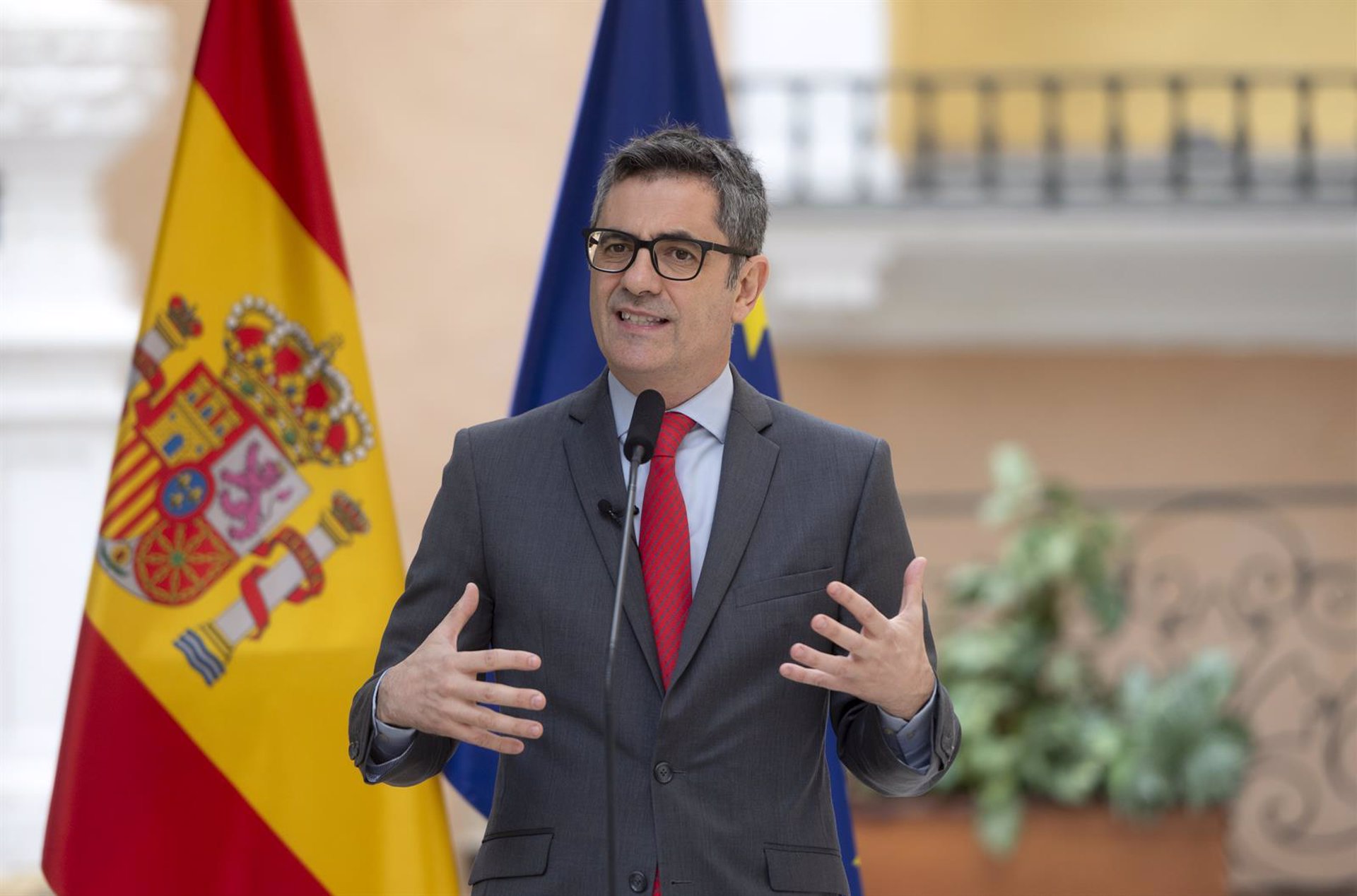 Bolaños sobre la denuncia a Monedero: «La sociedad española no admite ningún tipo de acoso sexual»