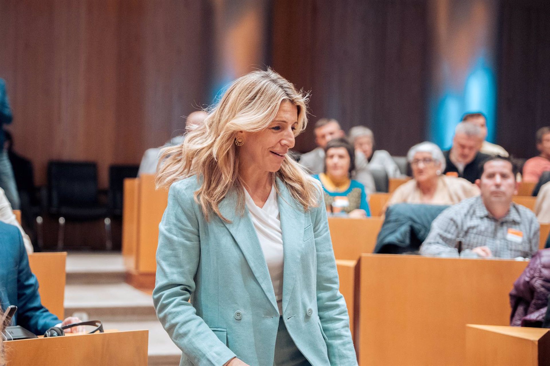 Yolanda Díaz pide que se investigue todo sobre las denuncias contra Monedero, sin entrar en el choque con Podemos