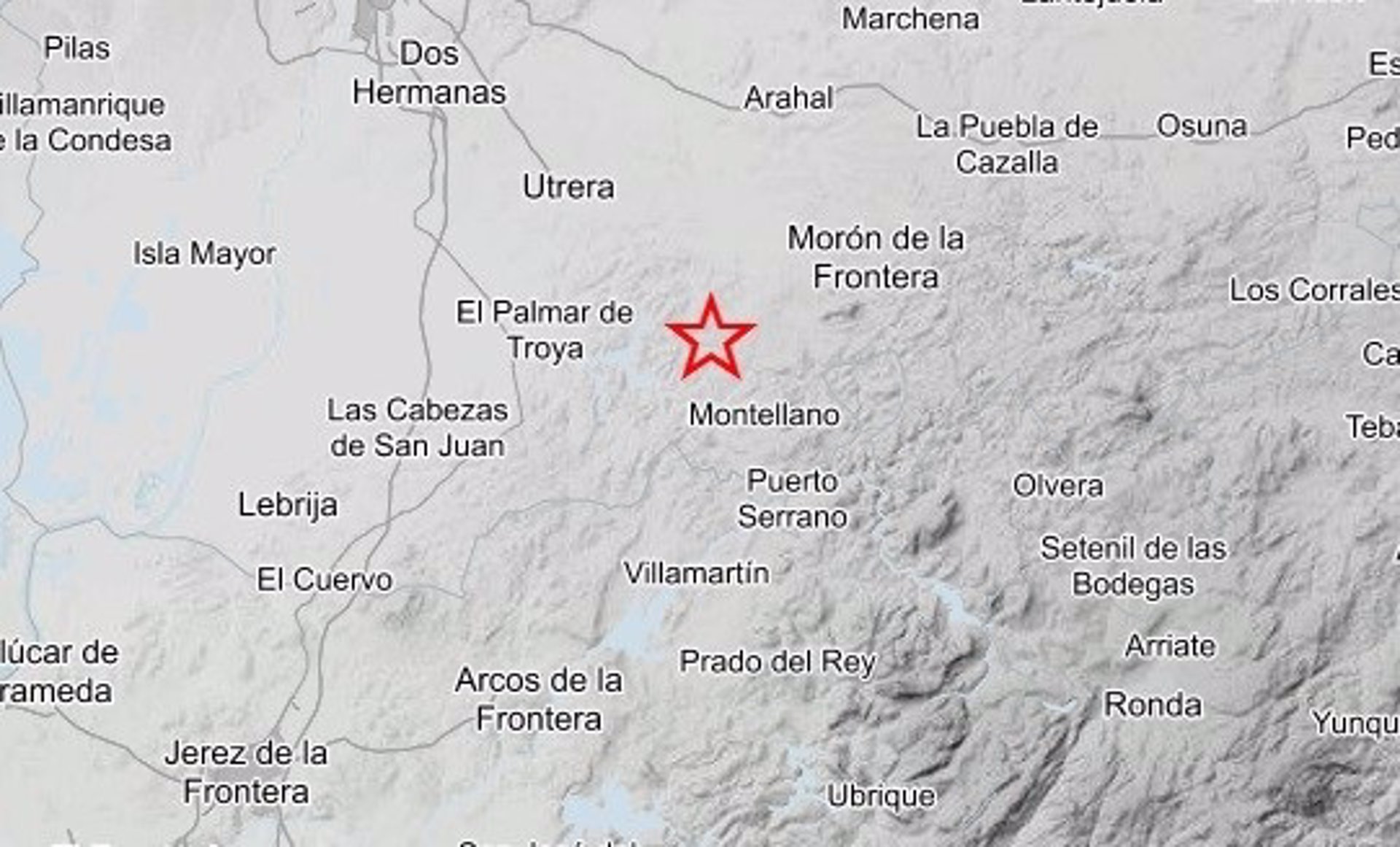 Detectado un seísmo de 3,6 grados de intensidad con epicentro en El Coronil