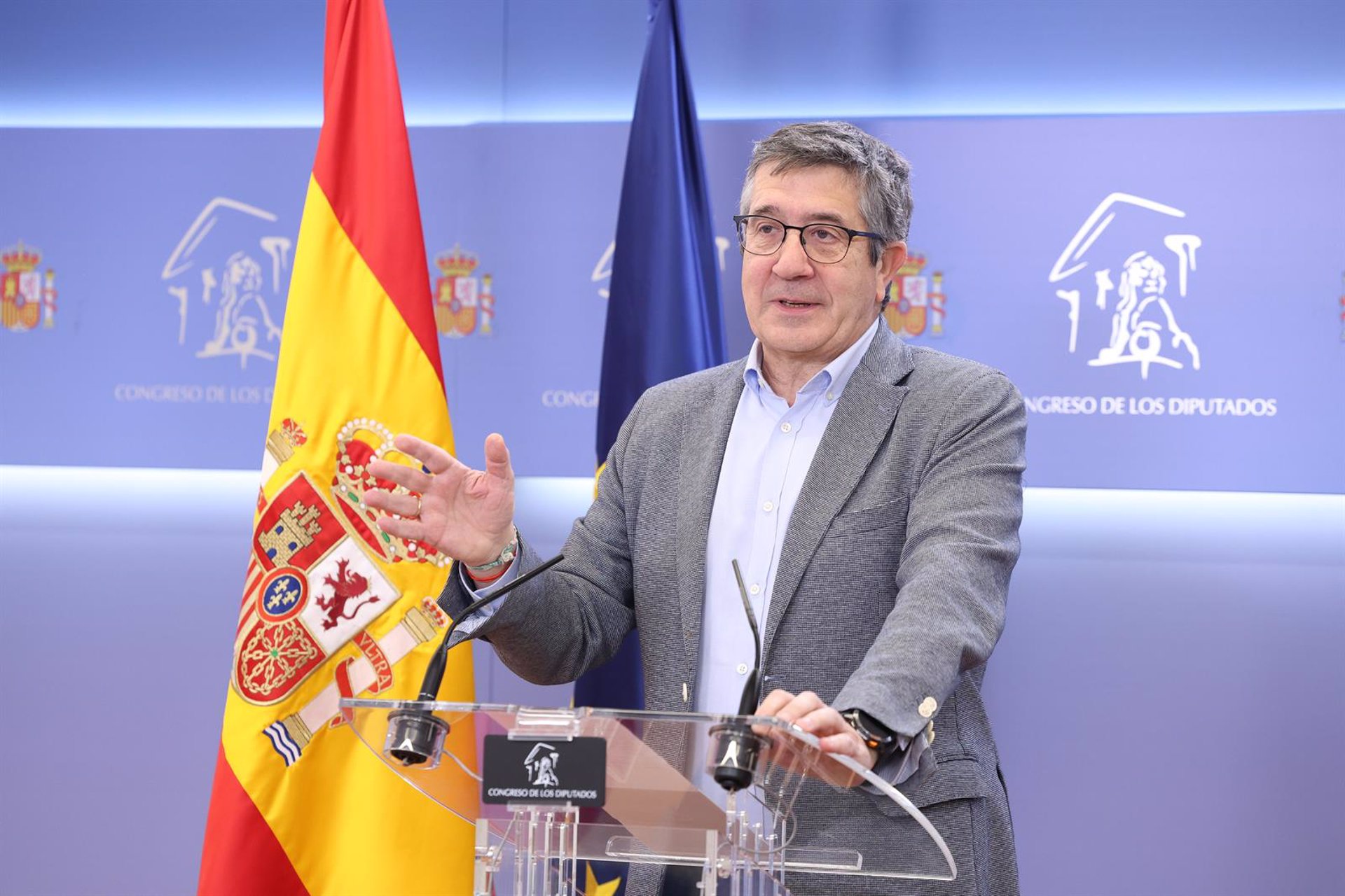 Patxi López considera una «vergüenza» el procesamiento «sin pruebas» del fiscal general y exige explicaciones al juez
