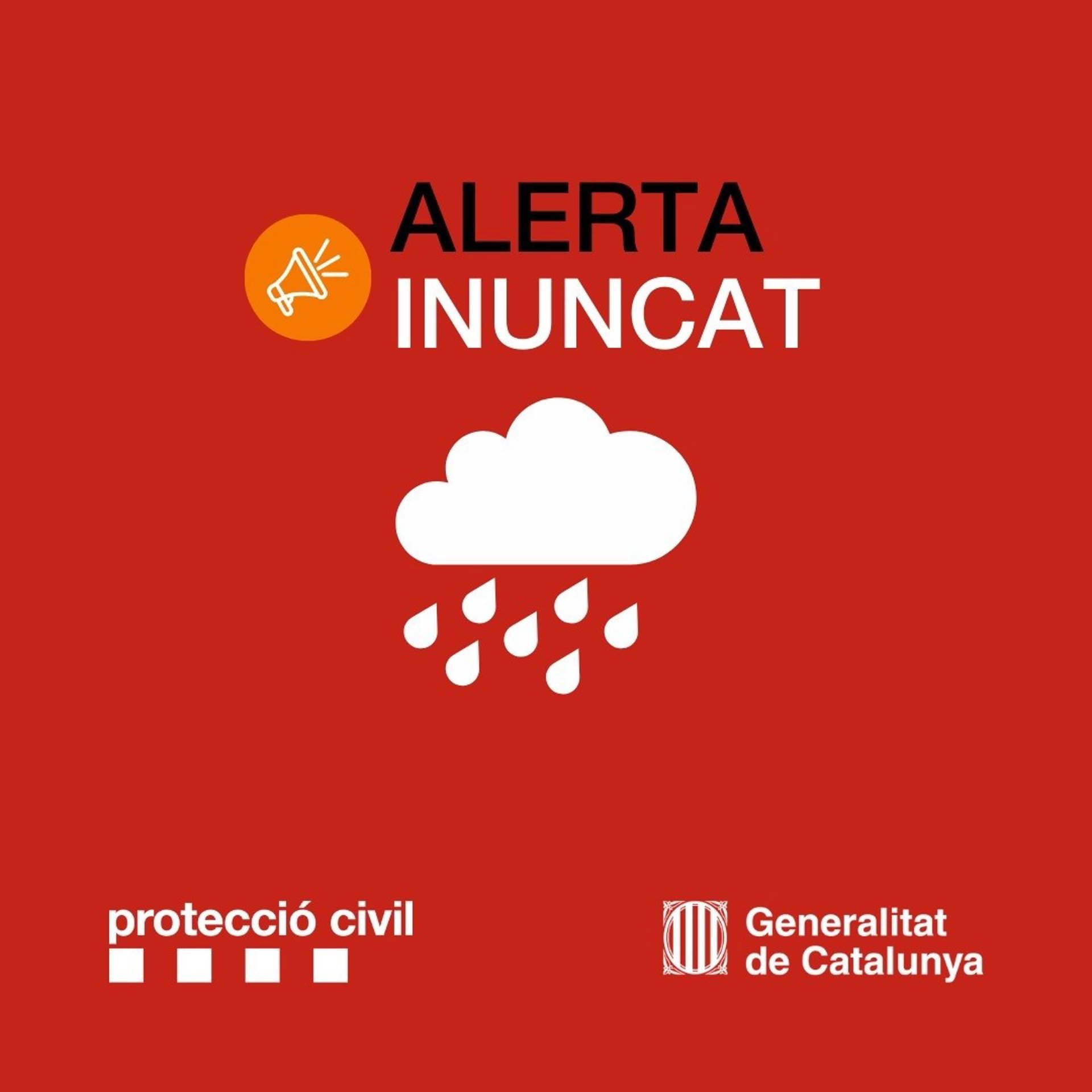 Activado el Inuncat por lluvias intensas este fin de semana en comarcas de la Catalunya Central