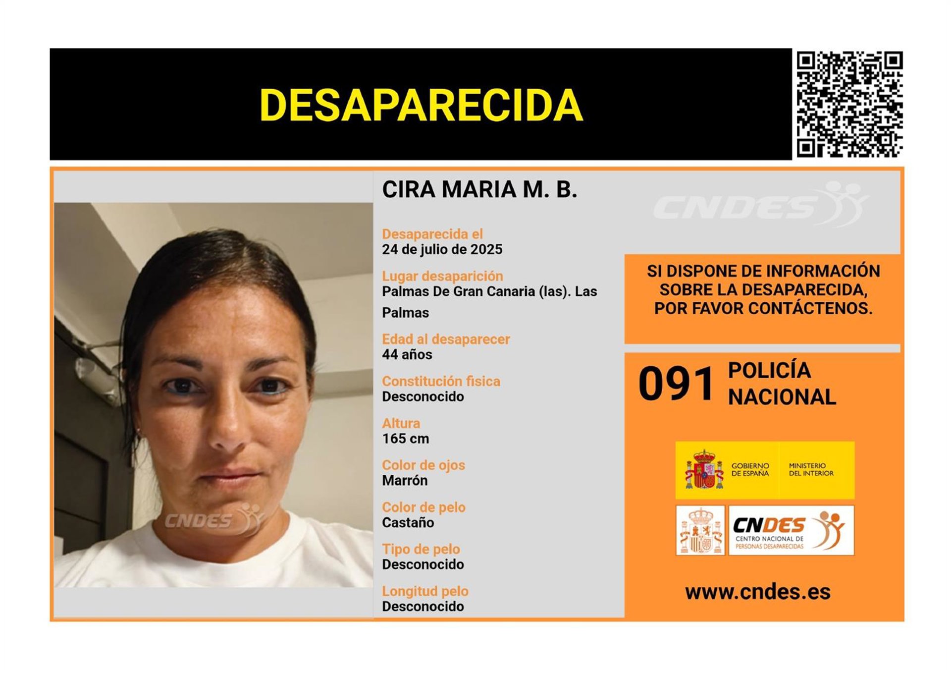 Buscan a una mujer de 44 años desaparecida el 24 de julio en Las Palmas de Gran Canaria