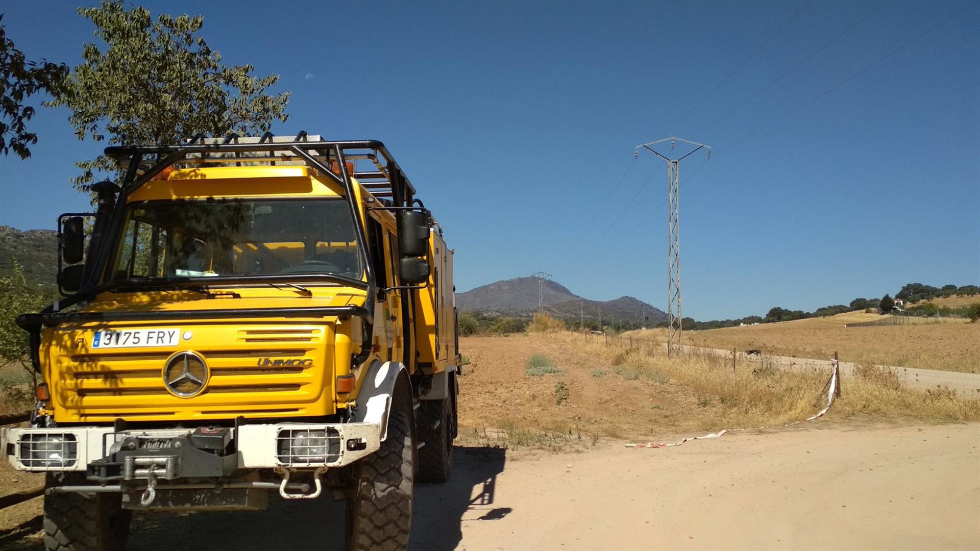 El Infoex activa de nuevo el nivel 1 de peligrosidad en el incendio forestal de Aldea del Cano (Cáceres)