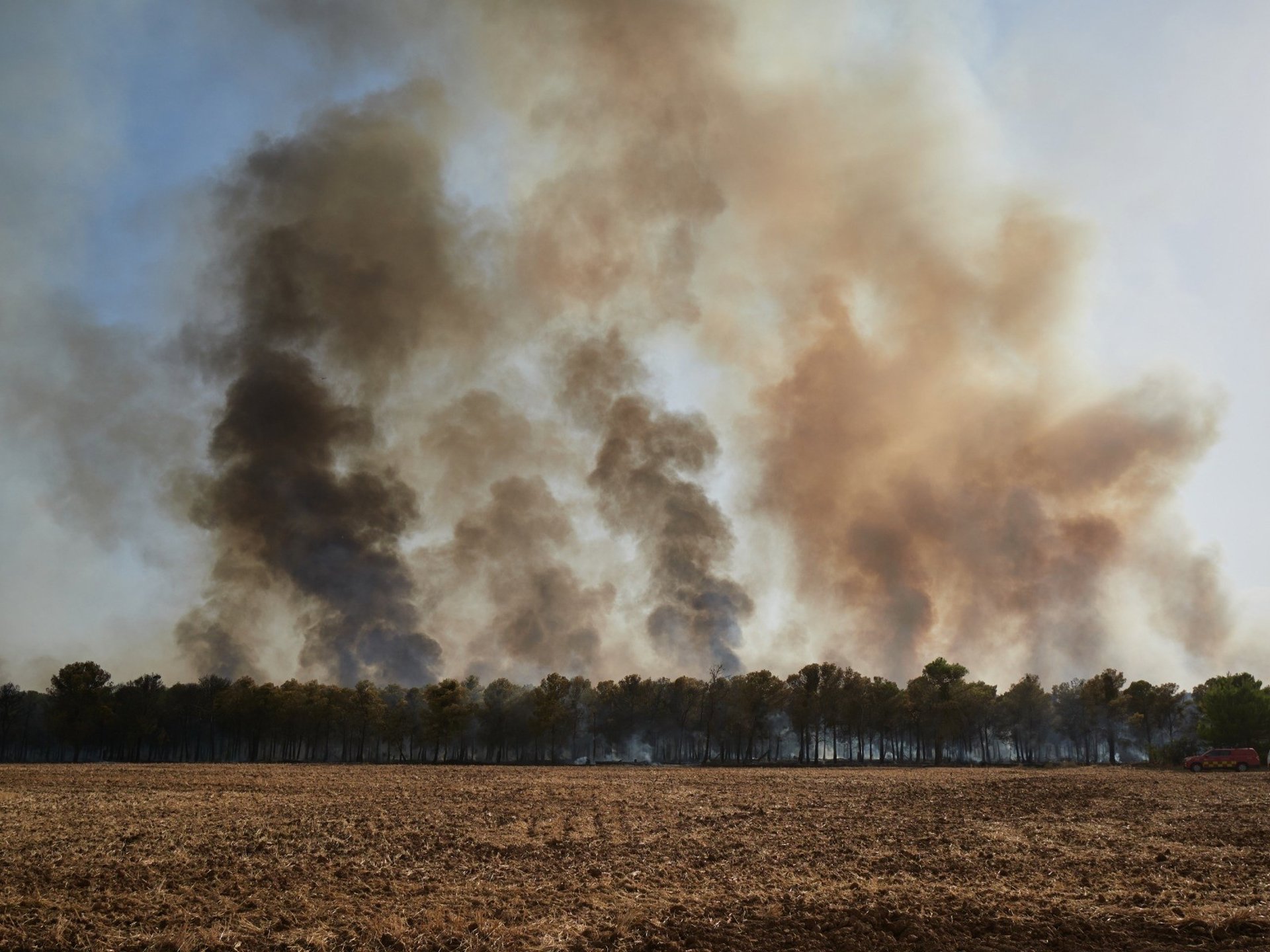 Continúan «con dificultades» las labores para perimetrar el incendio de Carcastillo, sin «riesgo para la población»