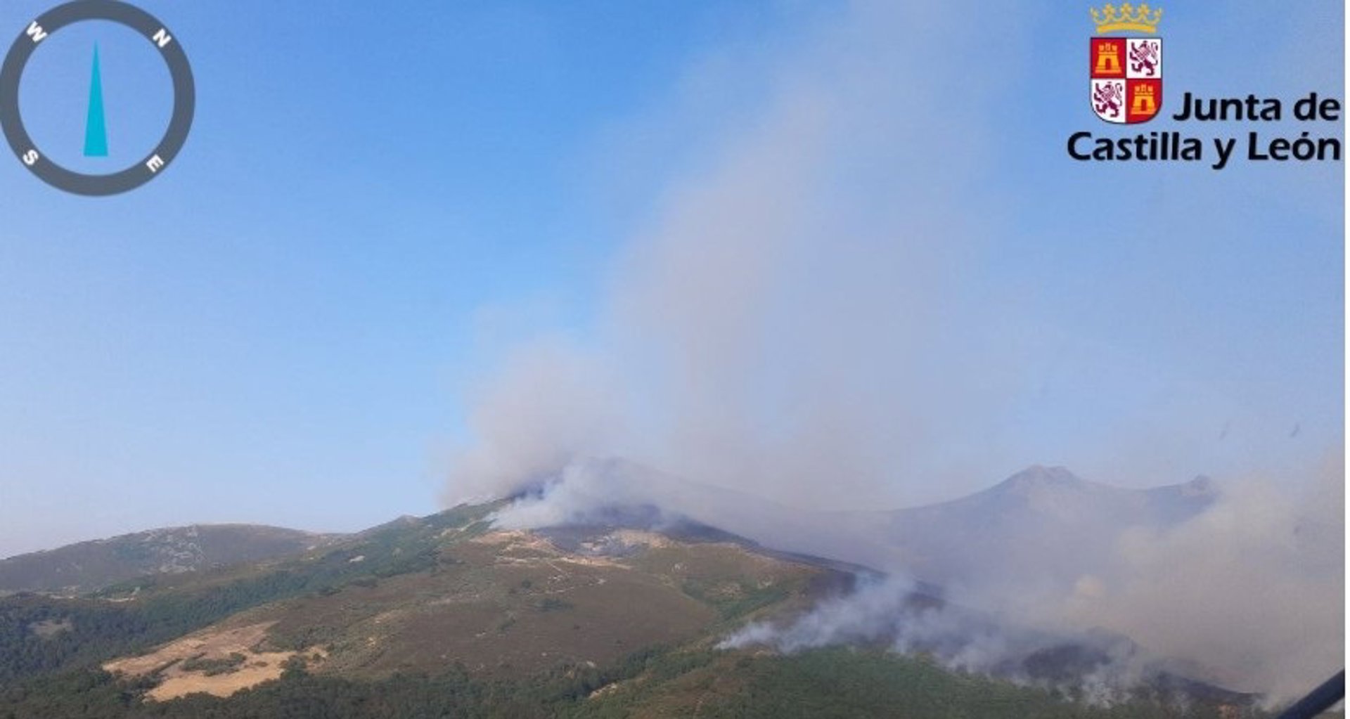 Evolución positiva del incendio de Resoba (Palencia), que rebaja su Índice de Gravedad a 1