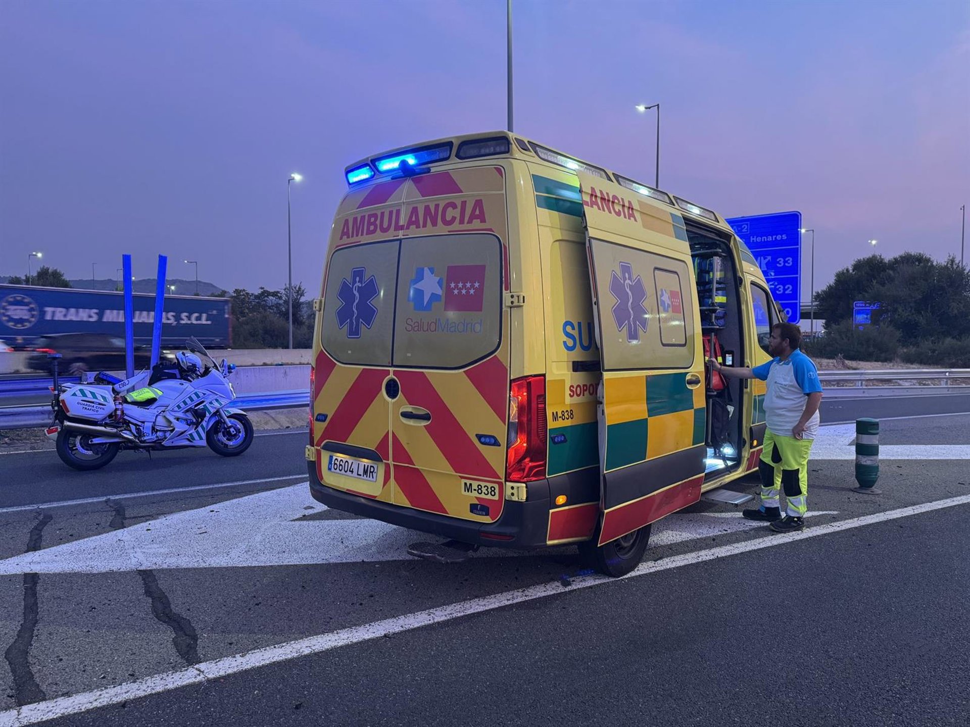 Muere un motorista en un accidente en Alcalá de Henares