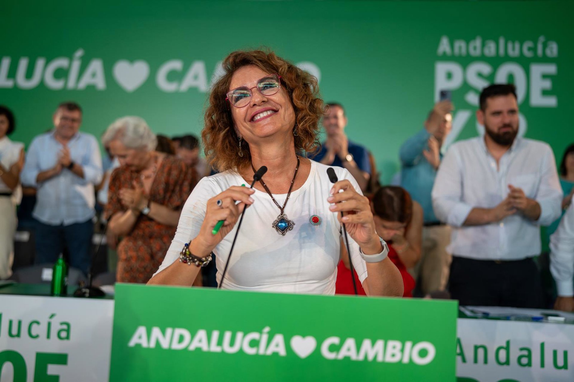 Montero asegura que la movilización en Andalucía provocará «cambio político» y firmará quita de deuda «como presidenta»
