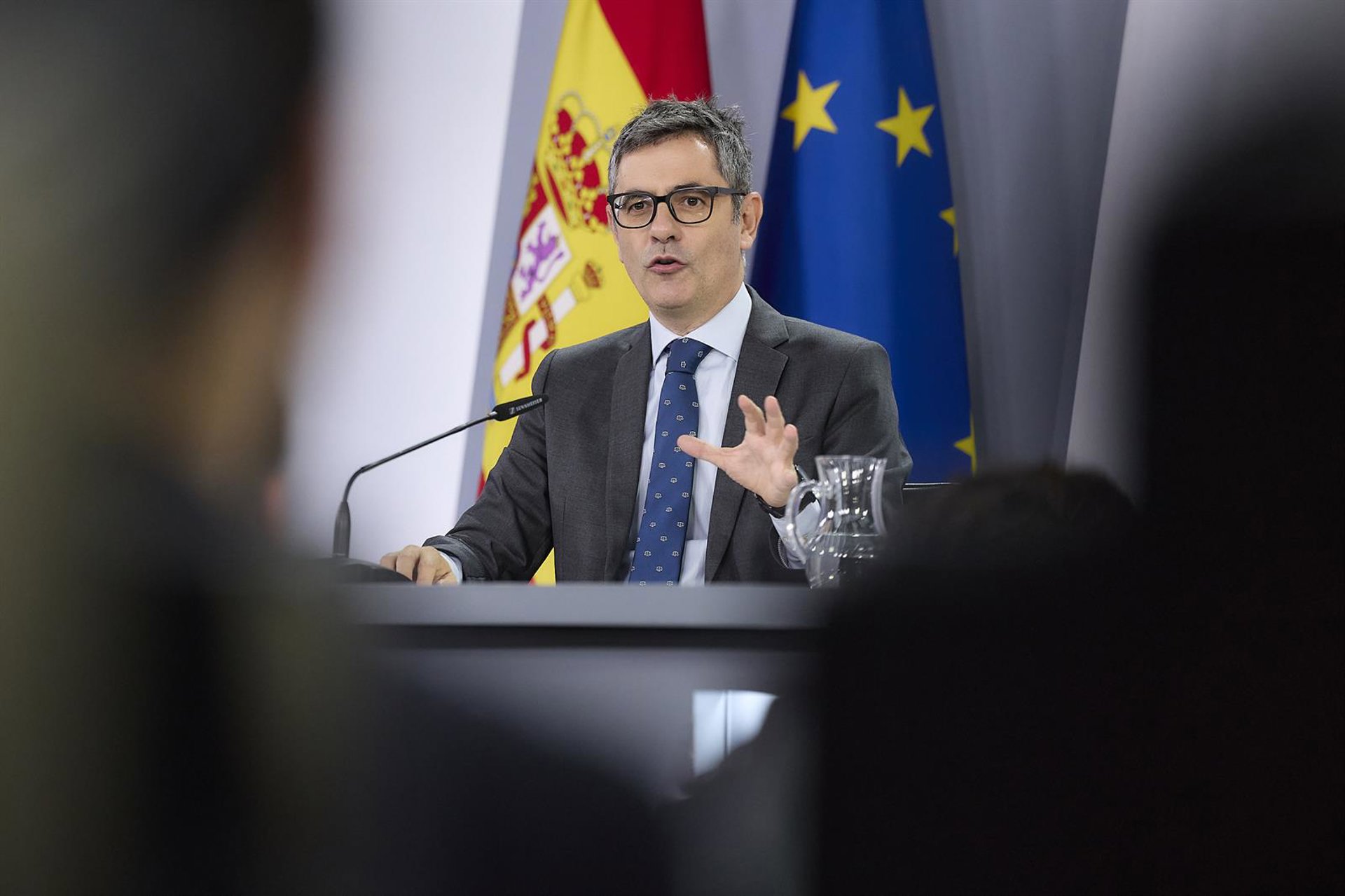 Bolaños descarta que una foto Sánchez-Puigdemont sea «relevante» paraencarrilar la situación con Junts