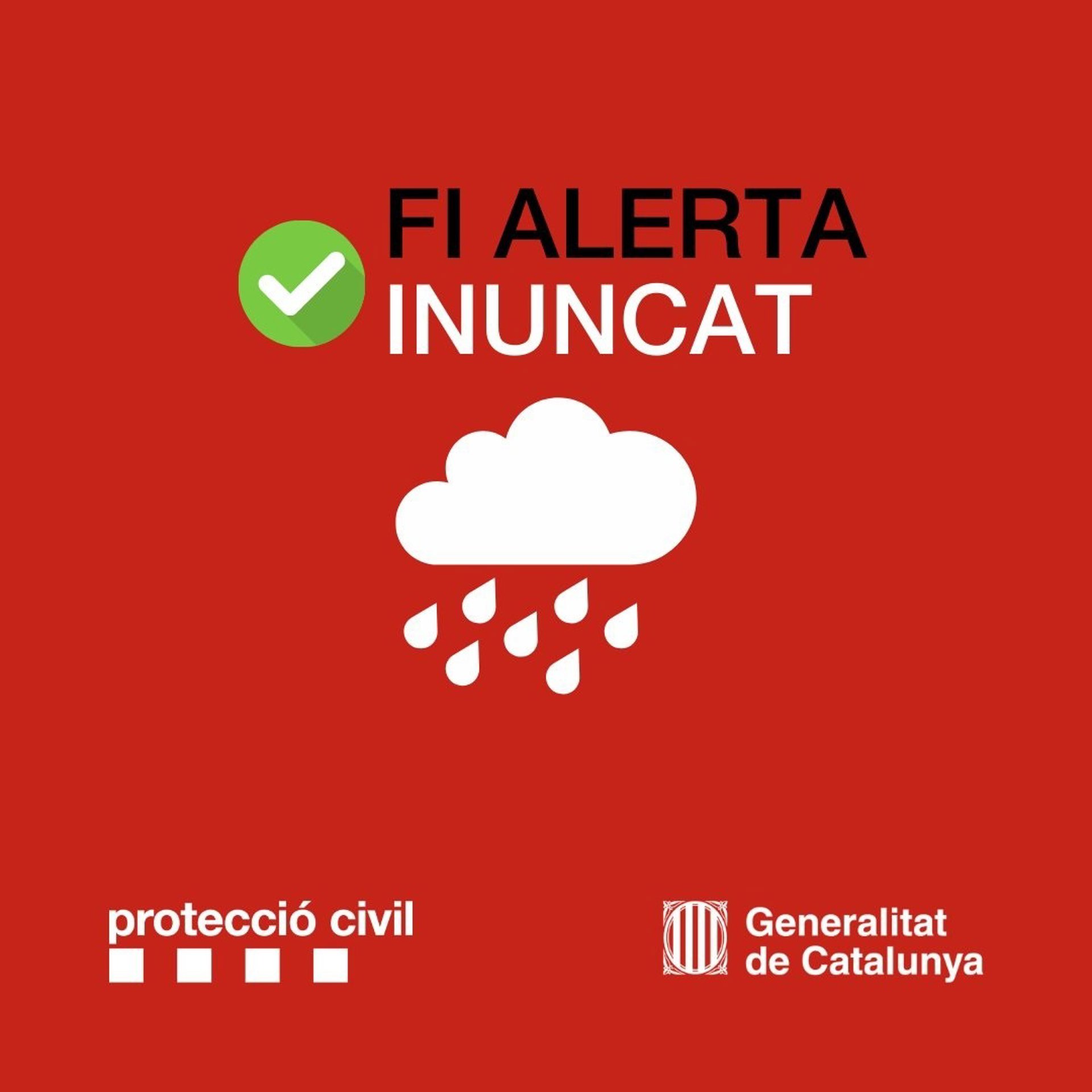 Desactivado el Inuncat, que se rebaja a fase de prealerta por lluvia en el noroeste de Catalunya