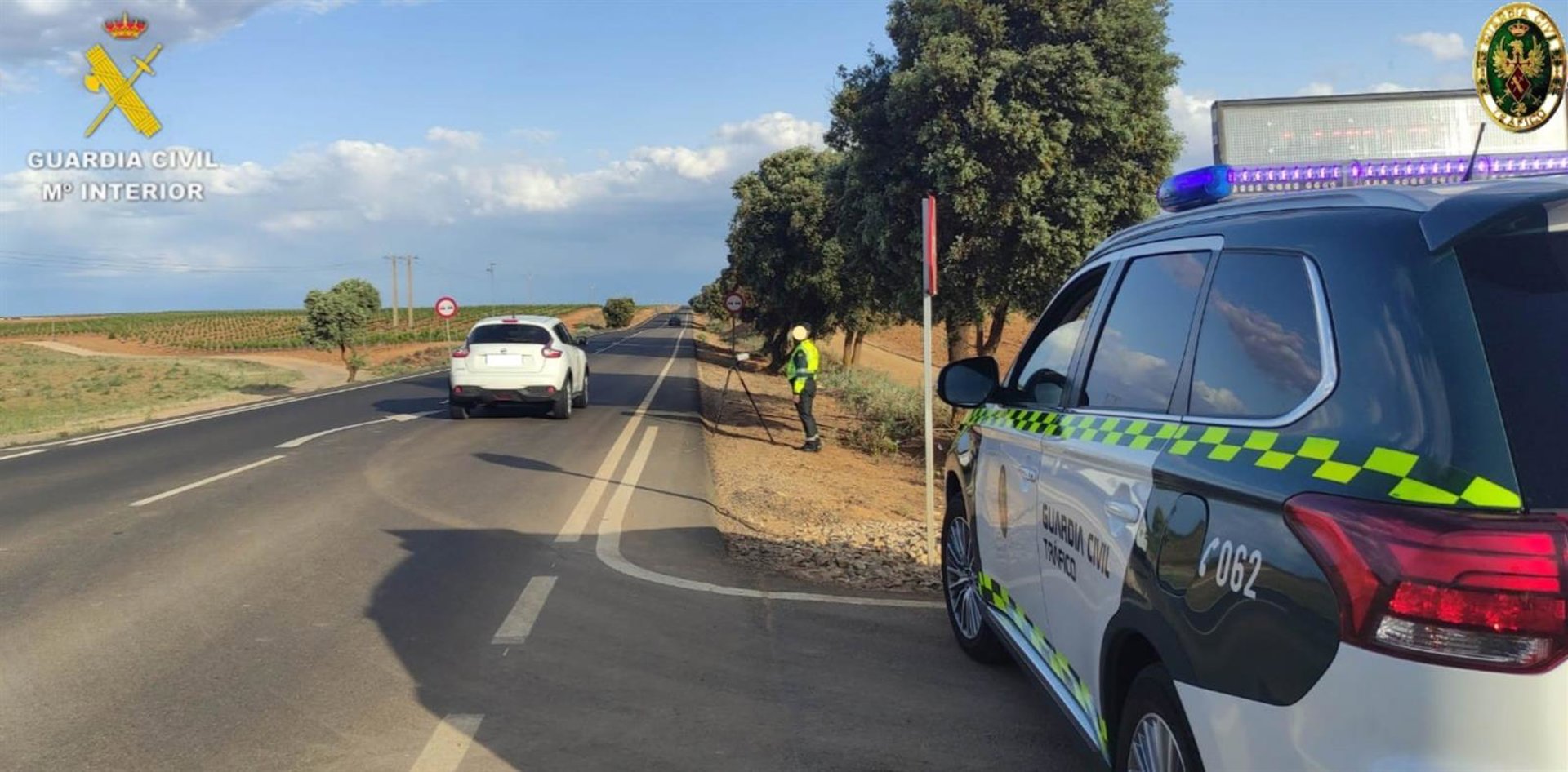 Guardia Civil investiga a un conductor por circular a 191 km/h por una carretera convencional de Toledo