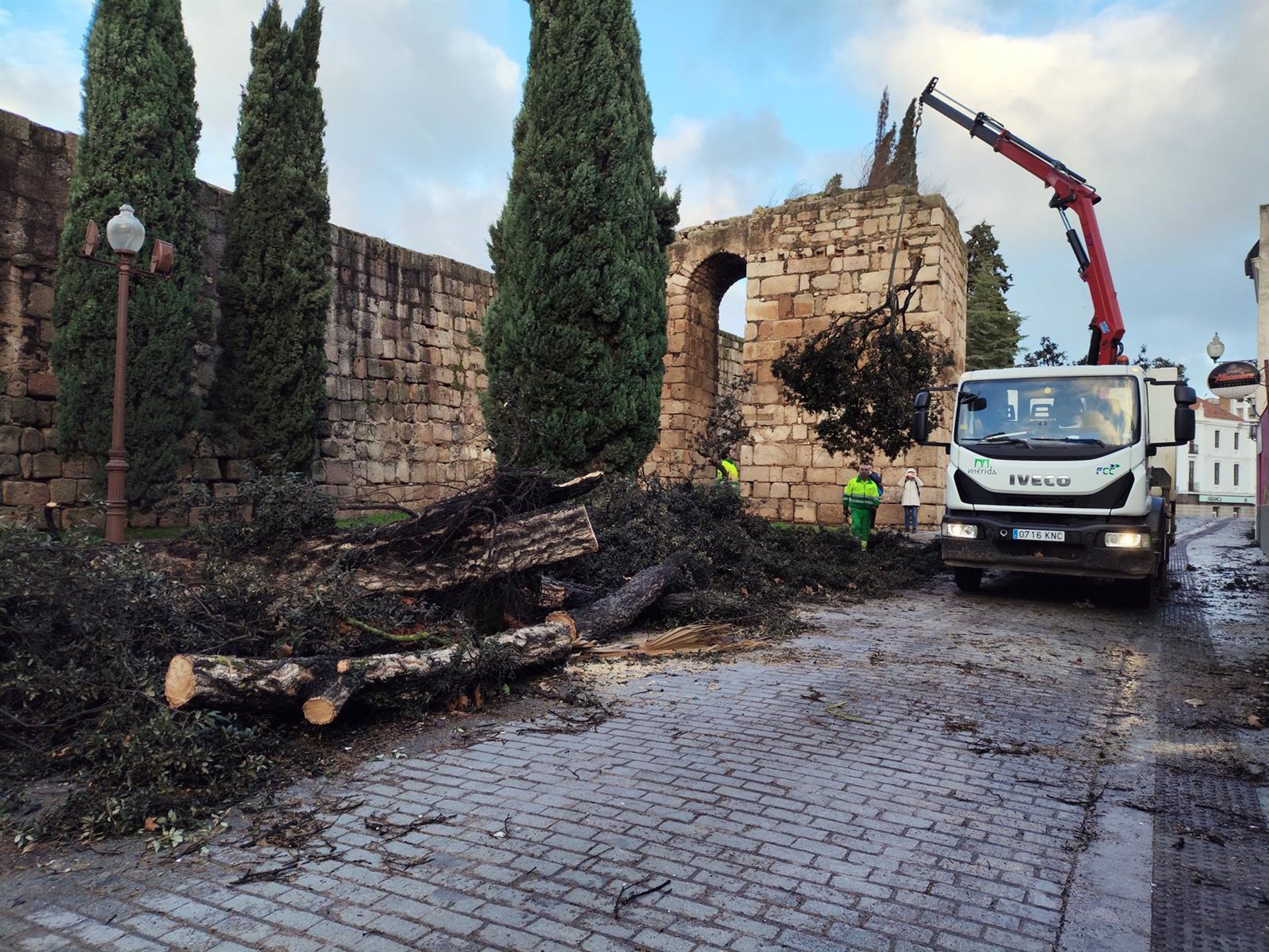 ‘Kristin’ deja a su paso por Extremadura una racha de 150 km/h en Brozas y más de 40 litros durante la noche