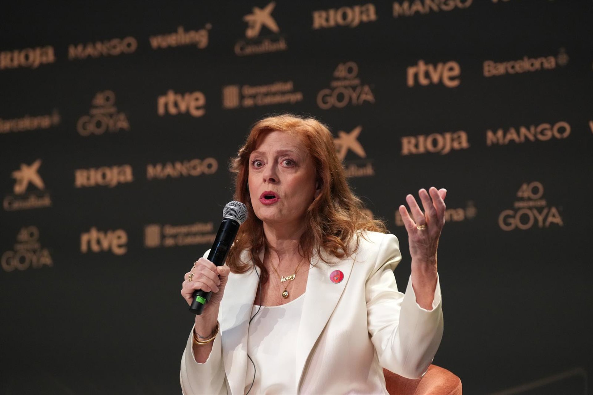 Susan Sarandon, Goya Internacional, destaca el apoyo de España a Gaza: «Es tan importante»