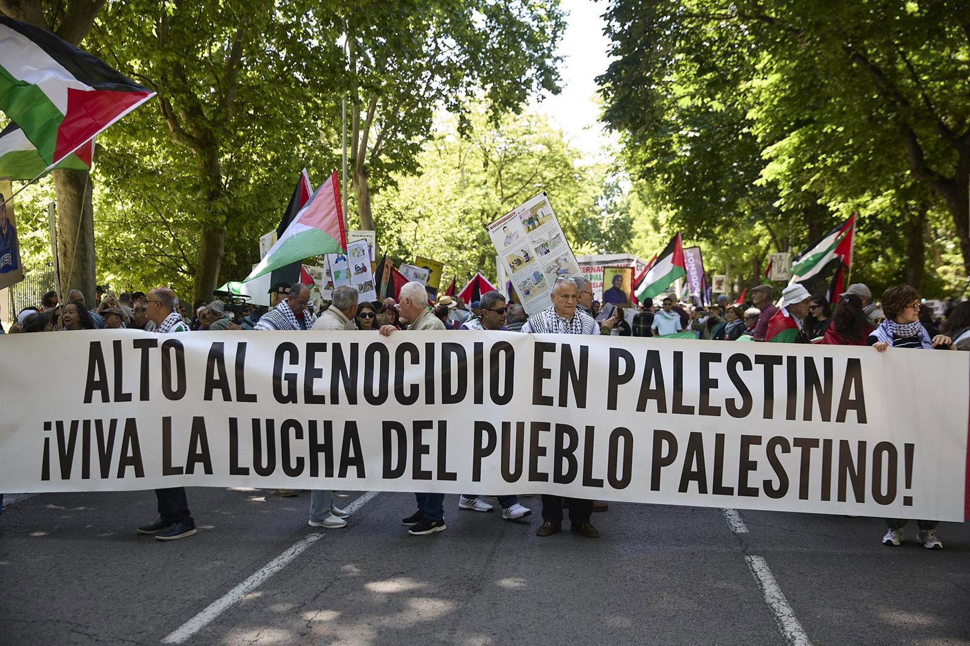 Una manifestación en Madrid pide el «boicot» a Israel en el 78 aniversario de la Nakba