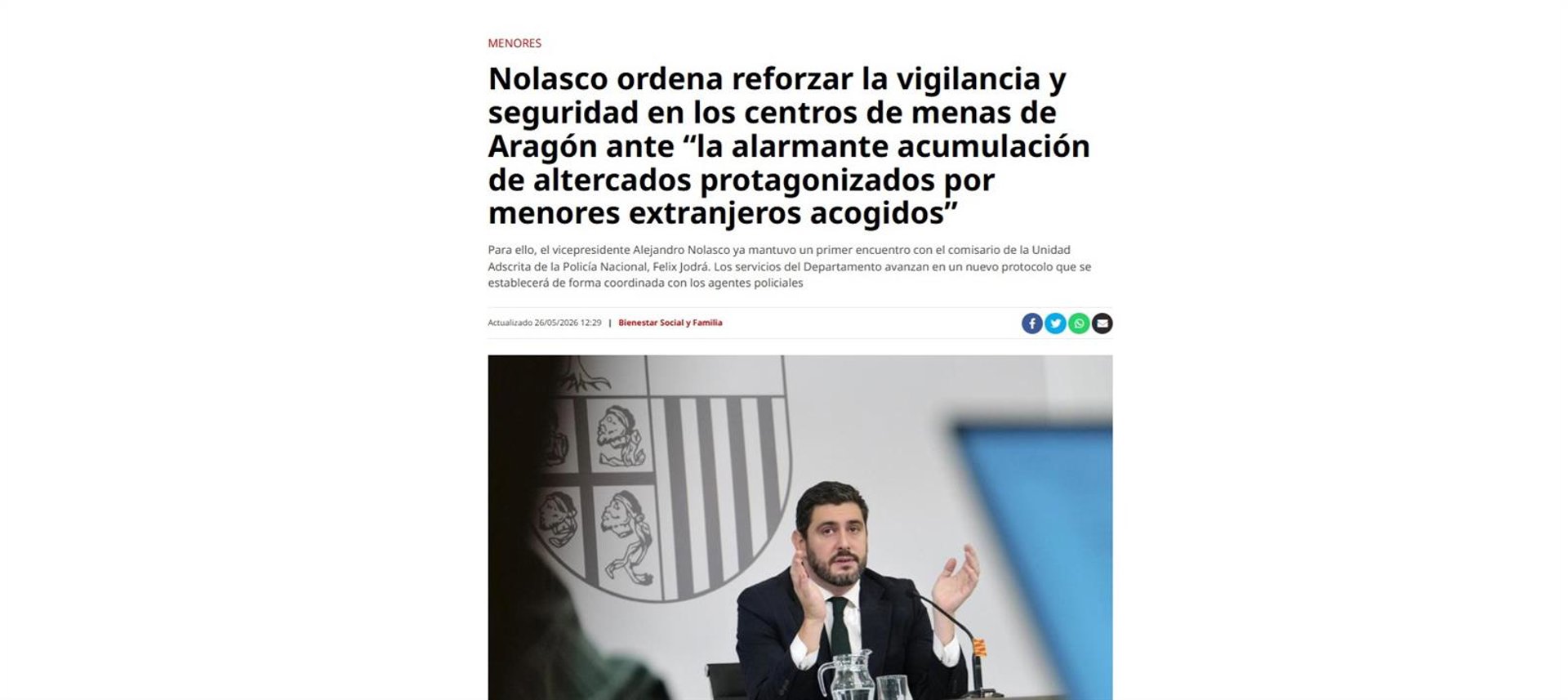 Periodistas de Aragón pide a la Comisión de Deontología que revise comunicados del Gobierno autonómico sobre migración
