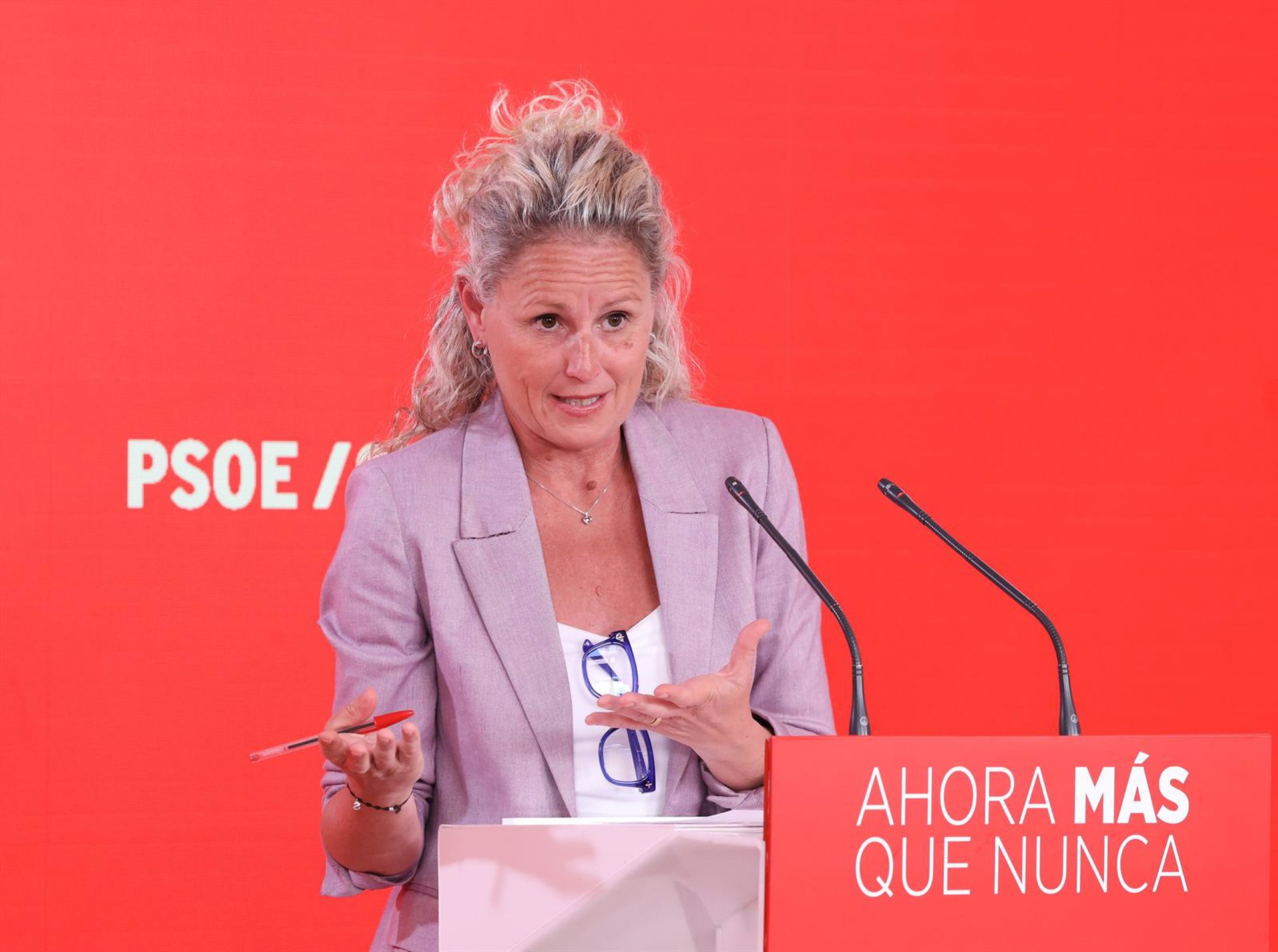 Montse Mínguez (PSOE) denuncia un calendario judicial «con muchas prisas» para que el Gobierno «caiga antes del verano»