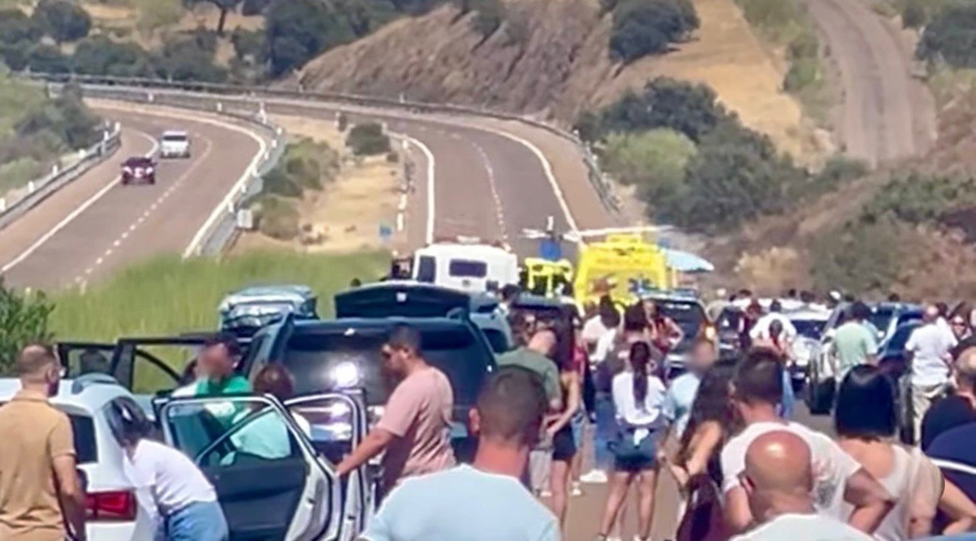 Un motorista fallece en un accidente de tráfico en la A-5, cerca de Escurial (Cáceres)