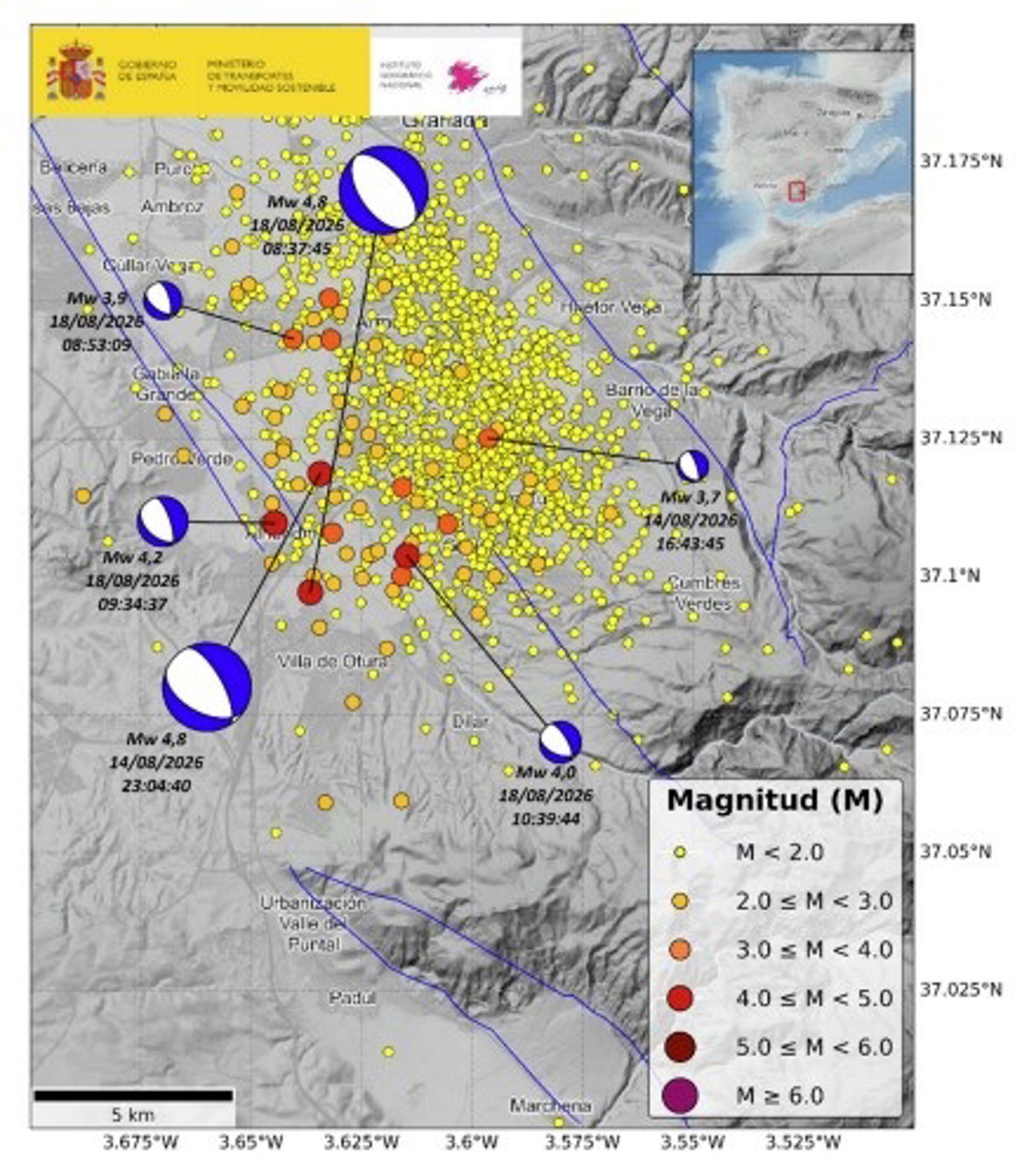 La serie sísmica ya ha registrado 1.430 terremotos en 17 días, 122 sentidos por la población